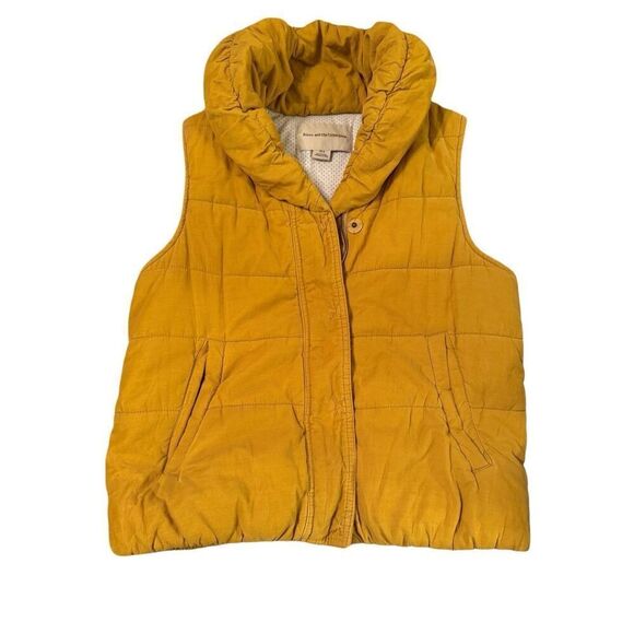 Anthropologie Pilcro and the Letterpress Puffy Quilted Mustard Yellow Vest Zip-u - Picture 5 of 12